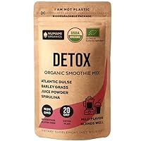 Organic Detox Smoothie Powder with Healthy Spirulina, Atlantic Dulse and Barley Grass Juice Powder, Premium Quality superfood from Europe
