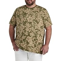 Harbor Bay by DXL Men's Big and Tall Floral Print T-Shirt