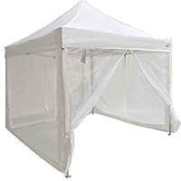 Impact Canopy Zippered Mesh Sidewalls for 10' x 10' Pop-Up Tent Canopy, White