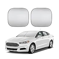 8sanlione 2PCS Car Windshield Sun Shade, Foldable Sun Shield for Front Window Blocks UV Rays and Keeps Your Vehicle Cool, Auto Sun Blocker Visor Protector Universal for Truck SUV Pickup (23''×29'')