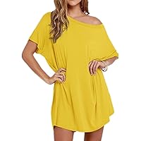 Haola Women Loose T Shirts Home Short Shirt Mini Dresses Tops