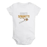 Mom's Spaghetti Funny Rompers, Newborn Baby Bodysuits, Infant Jumpsuits, Kids Short Clothes, Novelty Graphic Outfits