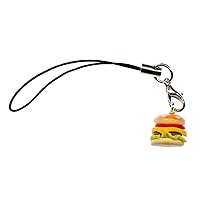 Hamburger Mobile Cell Phone Charm Pendant Jewellery Cheeseburger 12Mm Burgers