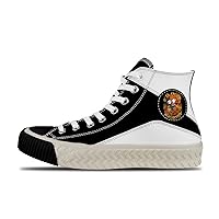 Popular Graffiti (61),Black Custom high top lace up Non Slip Shock Absorbing Sneakers Sneakers with Fashionable Patterns