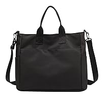 Large capacity nylon Tote bag casual simple solid color messenger bag shoulder bag crossbody bag for men and women