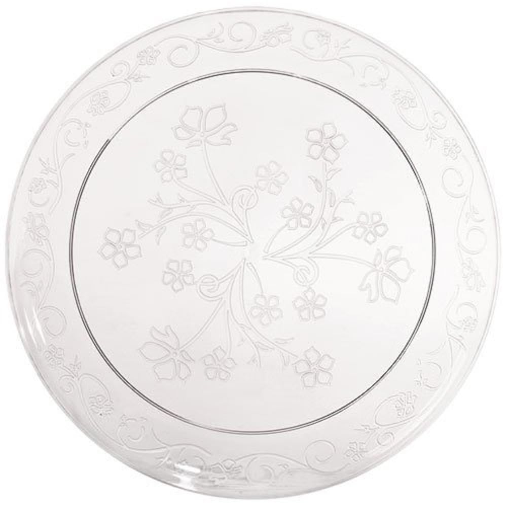 D'Vine Clear Deluxe Round Dinner Plates - 10