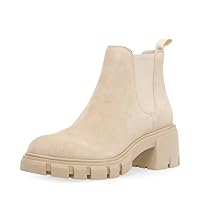 Steve Madden Women's HOWLER Ankle Boot, Sand Suede, 8.5
