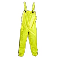 MAGID P7819 Rain Master Vinyl Coated Bib Pants with Elastic Straps and Button Fly, Yellow, 5X-Large