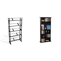 Atlantic Media Storage Bundle with Rack, Cabinet and Accessories - Stores up to 230 CDs, 150 DVDs alongwith 108 Wii or 132 PS Games