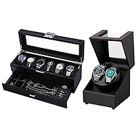 Double Watch Winder and Two Layer Watch Jewelry Box