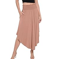 Women's Midi Long Skirt, Flowy, Sexy Outfit, High Waisted, Summer Outfit, Pull On, Casual
