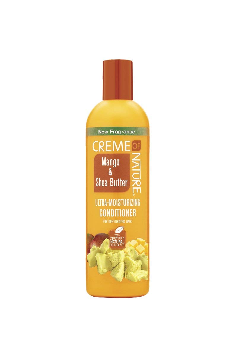 Creme of Nature Conditioner with Mango & Shea Butter, Ultra Moisturizing for Dry Dehydrated Hair, 12 Fl Oz (Pack of 1)