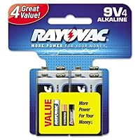 Rayovac Alkaline Battery 9 V Pack Of 4