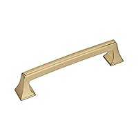 Amerock | Cabinet Pull | Champagne Bronze | 5-1/16 inch (128 mm) Center to Center | Mulholland | 1 Pack | Drawer Pull | Drawer Handle | Cabinet Hardware, Champagne Bronze