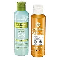 Yves Rocher Solaire Sun Lotion SPF 50 Nourishing Sun Protection for Face & Body Sunscreen and Milk After Sun Lotion 150 ml./5 fl.oz.& 200 ml./6.7 fl.oz.
