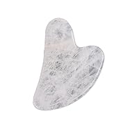 Gua Sha Scraping Massage Facial Tool Clear Quartz Stone for Face Body SPA Acupuncture Therapy Trigger Point Treatment Removes Toxins Prevents Wrinkles