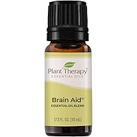 Brain Aid Essential Oil Blend for Focus & Attention 100% Pure, Undiluted, Natural Aromatherapy, Therapeutic Grade 10 mL (1/3 oz)