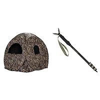 Rhino Blinds R75-RTE 2 Person Hunting Ground Blind, Realtree Edge & Allen Company Shooting Stick, Monopod, Adjustable in Height (21.5 to 61 inches), Aluminium, Hunting Accessories, Black (2163)