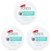Pond's Light Moisturizer Cream. For Soft and Glowing Skin, 2.53 Fl Oz (Pack of 3)