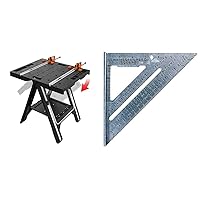 WX051 Pegasus Folding Work Table & Sawhorse and SWANSON Tool Co S0101 7 Inch Speed Square, Blue
