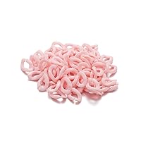 50Pcs/Pack Acrylic Chains Clasps Resin Chain Link Connectors for Lanyard Chains Purse Strap,DIY Jewelry Making Accessories(Size:16×12mm) (Pink)