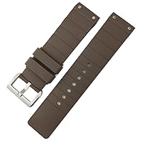 for Santos Watchband 23mm Silicone Watch Strap for Santos De Cartier 100 Black Brown Waterproof Sport Wrist Band (Color : Brown, Size : 23mm)