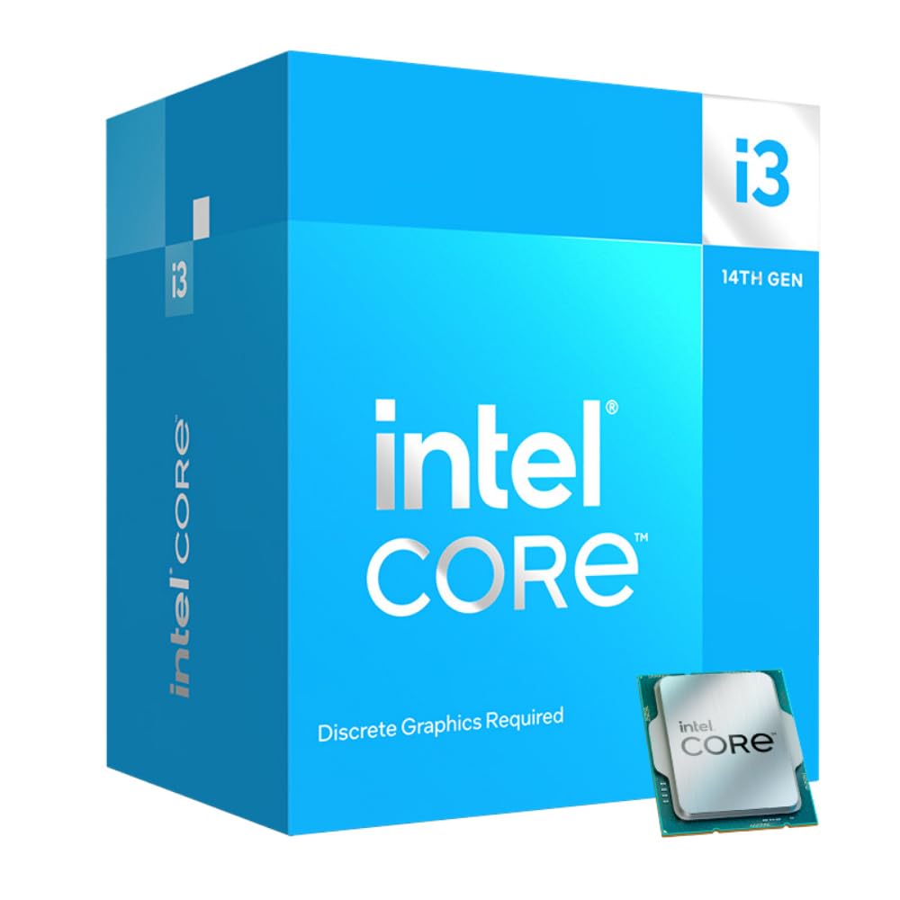 Intel Core i3-14100F Desktop Processor 4 cores (4 P-cores + 0 E-cores) up to 4.7 GHz