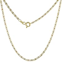 Solid 14K Tri-color Gold 1.8mm Star Diamond Cut Chain Necklace for Women Sparkling Flat Links 16-24 inch