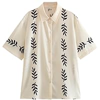 Embroidery Elegant and Youth Woman Blouses Summer White Loose Lace Ladies Office Lady Luxury Shirts Stylish