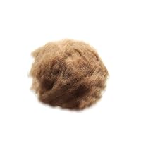 Carded Scoured Felting Wool，Bulk Wool Filler for Stuffing, Needle Felting, Blending and Dryer Balls - 1 LB Bag, Brown