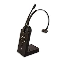 HS-2020 Single Ear Wireless Headset | USB/DECT Combo Headset with Mic - Noise Cancelling Headphones | Compatible with Desk Phone, PC, and Mac Computer via USB | Wireless Headset for Work