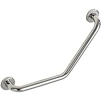 Angled Grab Bar in Stainless Steel Wall Towel Holder Bath Bathroom Toilet Handle Safety Grab Bar 50 cm Silver Epoxy Coated Angled Steel Grab Rail, Safety Support Rail