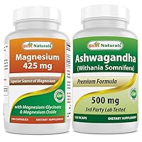 Magnesium Glycinate 425 mg & Ashwagandha Extract 500 Mg