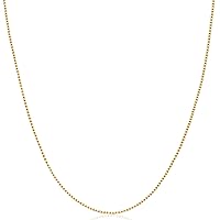 Amazon Essentials Sterling Silver Thin 0.8mm Box Chain Necklace | Available in Yellow Gold or Silver | 16