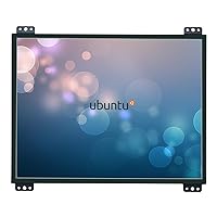 12.1'' inch PC Monitor 1024x768 4:3 DVI VGA USB Power On Boot Embedded Open Frame Support Linux Ubuntu Raspbian Debian OS Touch LCD Screen Display with Quick Easy Installation K121MT-DL2
