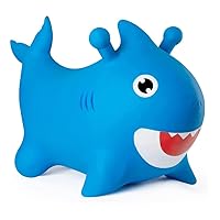 Blue Shark Bounce & Ride-on Inflatable Hopper Toddler Toy with Pump