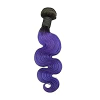 6A Grade Malaysian Virgin Hair Body Wave Human Hair Weave 3 Bundles 24 26 26 Inches #T1b/purple Color Pack of 3