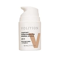 Volition Beauty Adaptint Super Seamless Mineral Shield SPF 30 - Cool/Neutral Undertone - Zinc Oxide Tinted Face Sunscreen with Peptides & Vitamin C - Reef-Safe Sun Protection, Vegan (50ml / 1.7 fl oz)