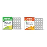 Boiron Allergy & Cold Relief Bundle - AllergyCalm 120 Tablets for Allergy Symptom Relief and ColdCalm 60 Tablets for Cold Symptom Relief