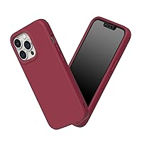 RhinoShield Case Compatible with [iPhone 13 Pro Max] | SolidSuit - Shock Absorbent Slim Design Protective Cover with Premium Matte Finish 3.5M / 11ft Drop Protection - Bordeaux Red