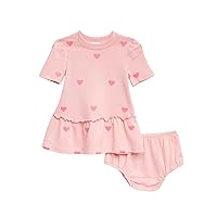 Splendid Baby Girls' Embroidered Heart Dress, Peach Blossom, 3T
