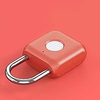 Smart Fingerprint Door Lock Padlock USB Charging Keyless Anti Theft Travel Luggage Drawer Safety Lock Metal (Color : Blue)
