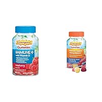 Immune+ Immune Gummies, Vitamin D Plus 750 mg Vitamin C & 750mg Vitamin C Gummies for Adults, Immune Support Gummies, Gluten Free, Strawberry, Lemon and Blueberry Flavors - 45 Count