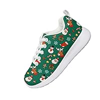 Children's Casual Shoes Boys and Girls Happy Christmas Limited Shoes Round Toe Flat Heel Loose Comfortable Family Gatherings Outdoor Activities