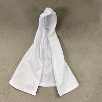 1/12 P3-3 Scale Cloak Clothes White Wired Hooded Cape Model for 6