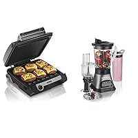 Hamilton Beach 4-in-1 Indoor Grill, Griddle & Blender Combo for Kitchen