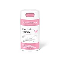 Hair, Skin and Nails Supplement (60 Capsules) - Biotin 2000mcg, Vitamin A, Vitamin B, Vitamin C, Hyaluronic Acid, Rosehip, and Alo Vera, Vegan, Non-GMO, Sugar Free (1 Pack)