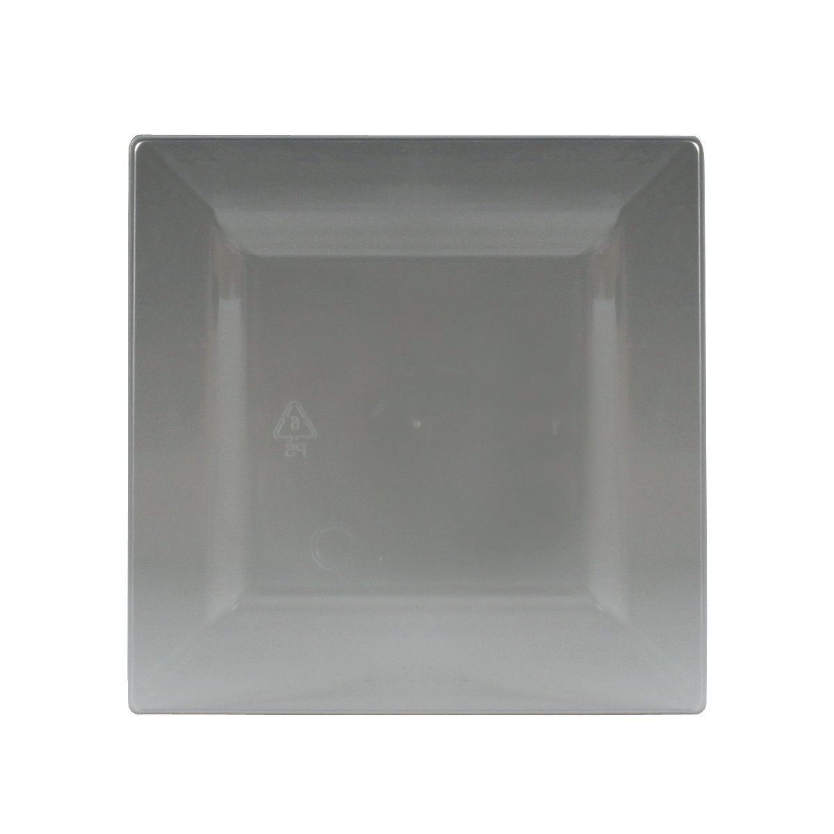 Elegant Simply Clear Plastic Squared Appetizer Plate Set - 4.75