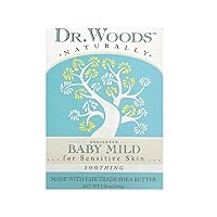 Dr. Woods Unscented Baby Mild Bar Soap with Organic Shea Butter for Sensitive Skin, 5.25 Ounce (Pack of 1)