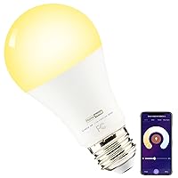 HVS Smart Light Bulbs,9W A19 E26 Dimmable Tunable Cool Warm White LED Light Bulb 2500k-6500k, APP Control 2.4GHz WiFi Bluetooth Assist Connection, Work with Alexa/Google Assistant 1 Pack
